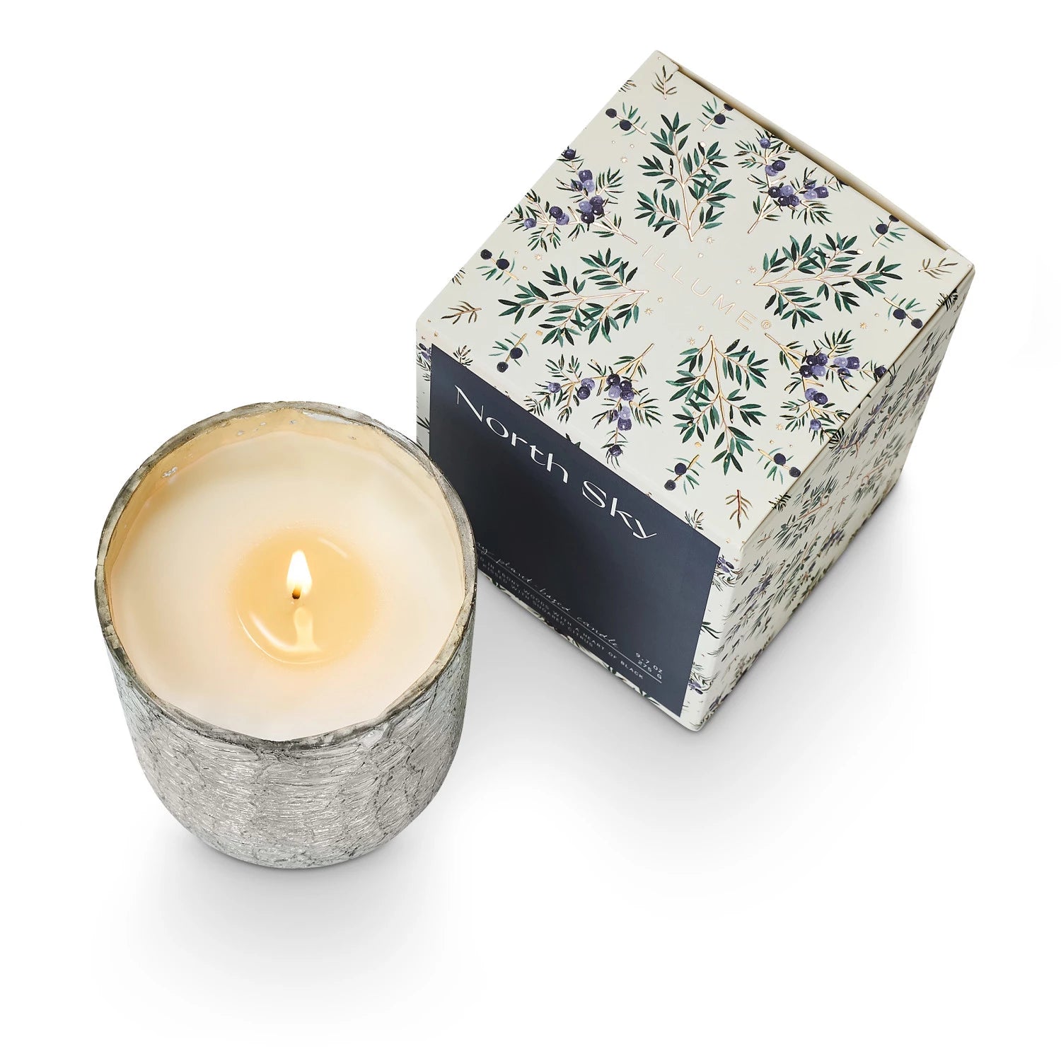 North Sky Mercury Small Luxe  Sanded Glass Candle - JoeyRae