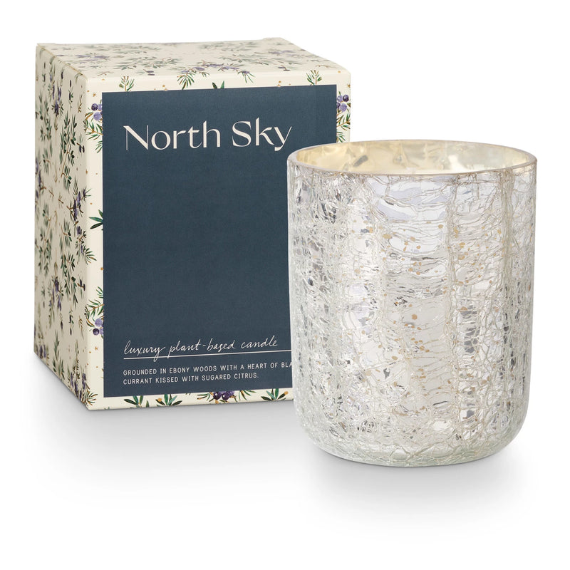North Sky Mercury Small Luxe  Sanded Glass Candle - JoeyRae