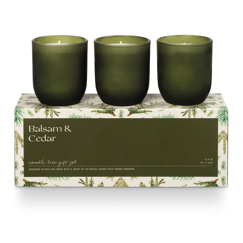 Balsam & Cedar Candle Trio Gift Set - JoeyRae