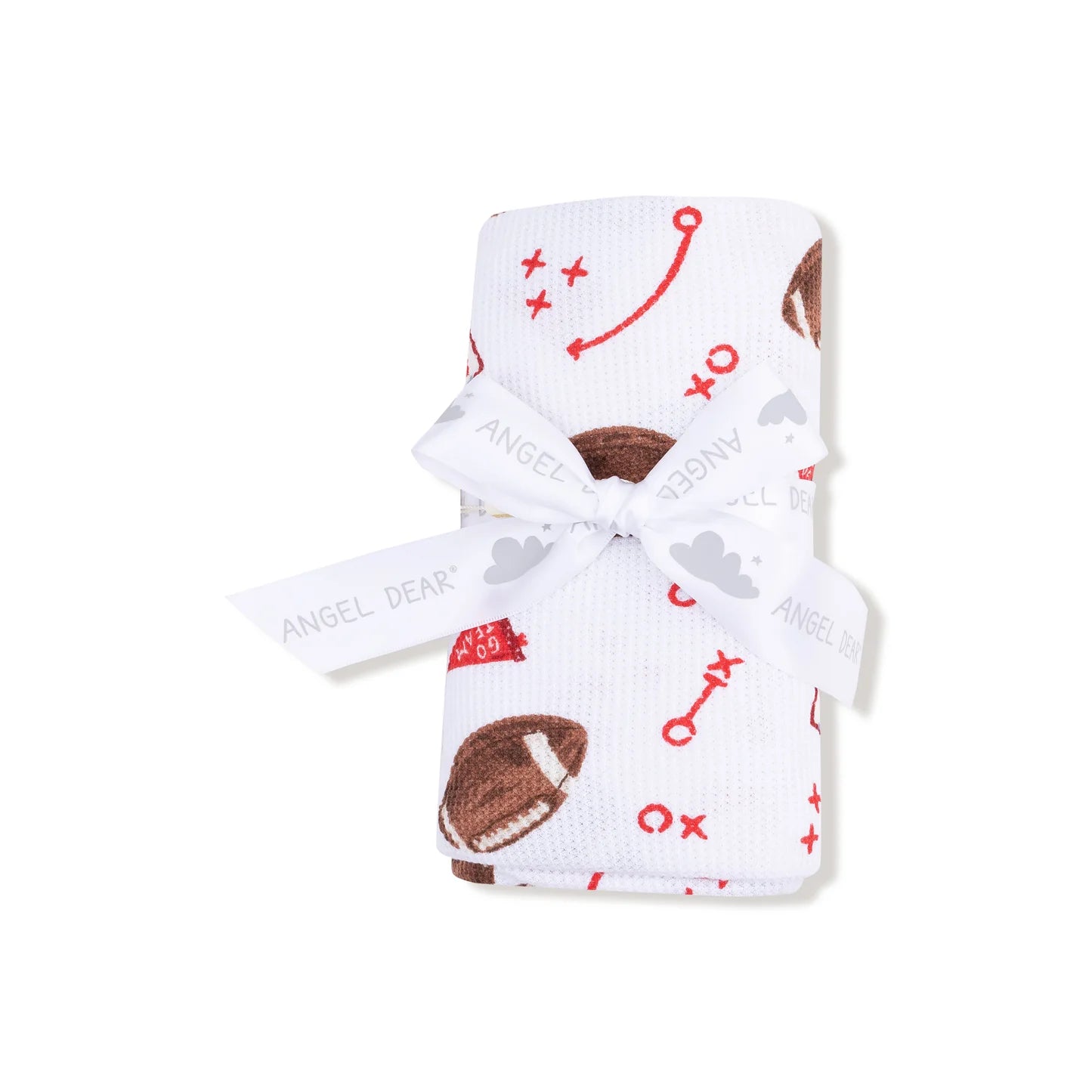 Red Touchdown Time Swaddle Blanket