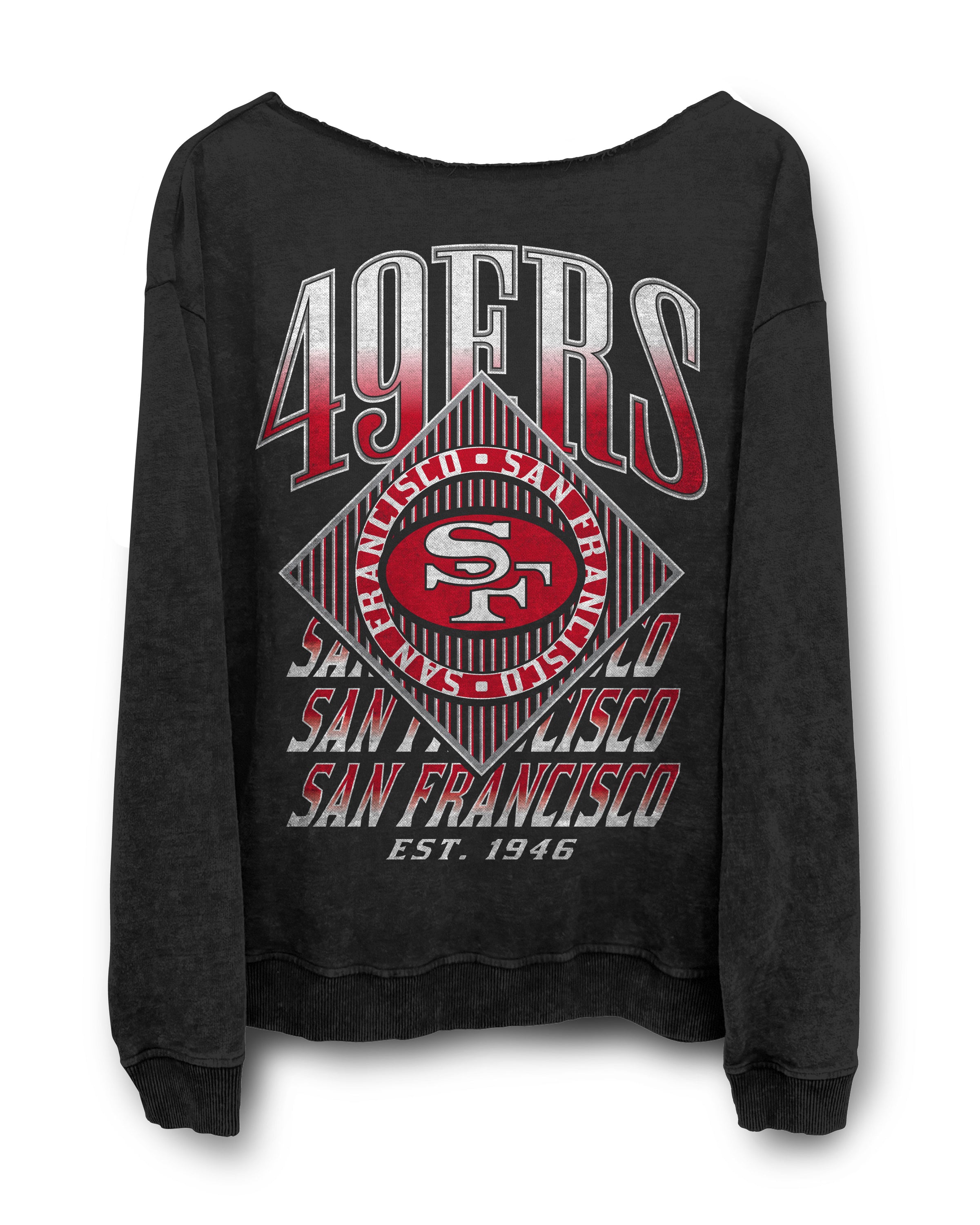 49ers Crop Off the Shoulder Fleece - JoeyRae