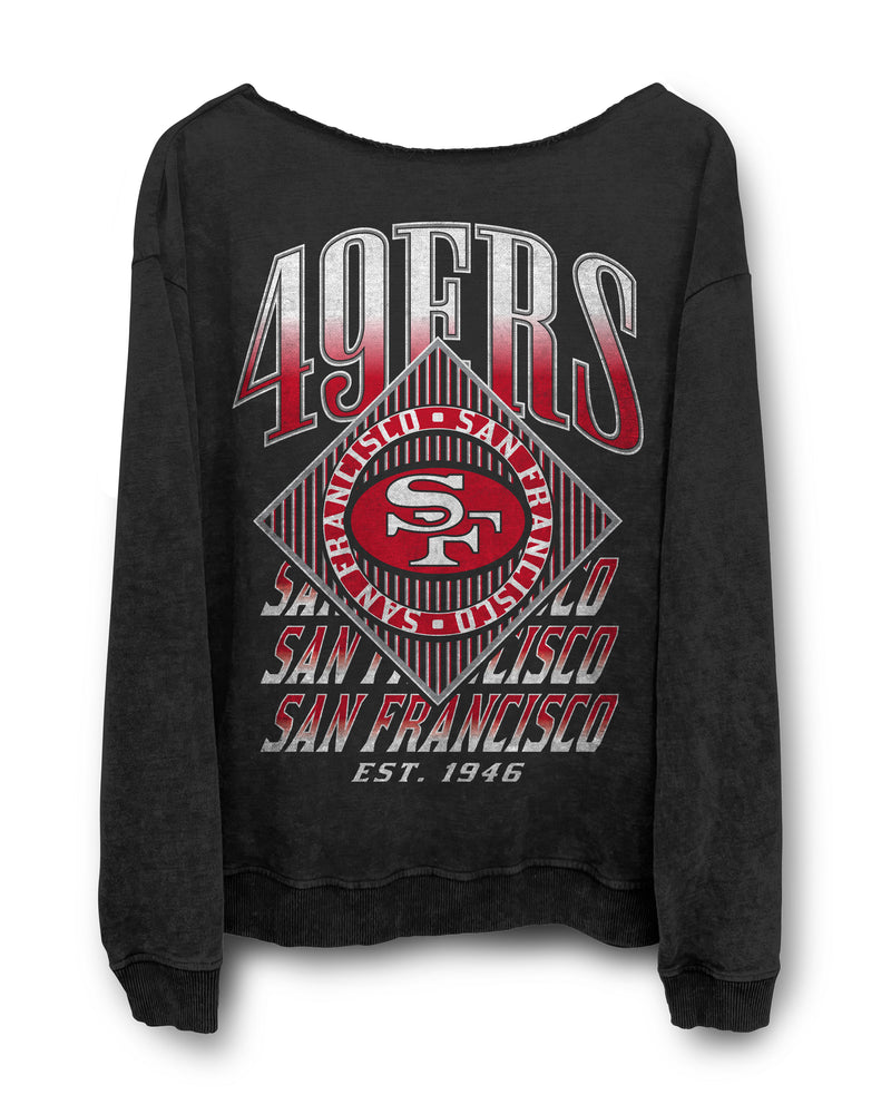 49ers Crop Off the Shoulder Fleece - JoeyRae