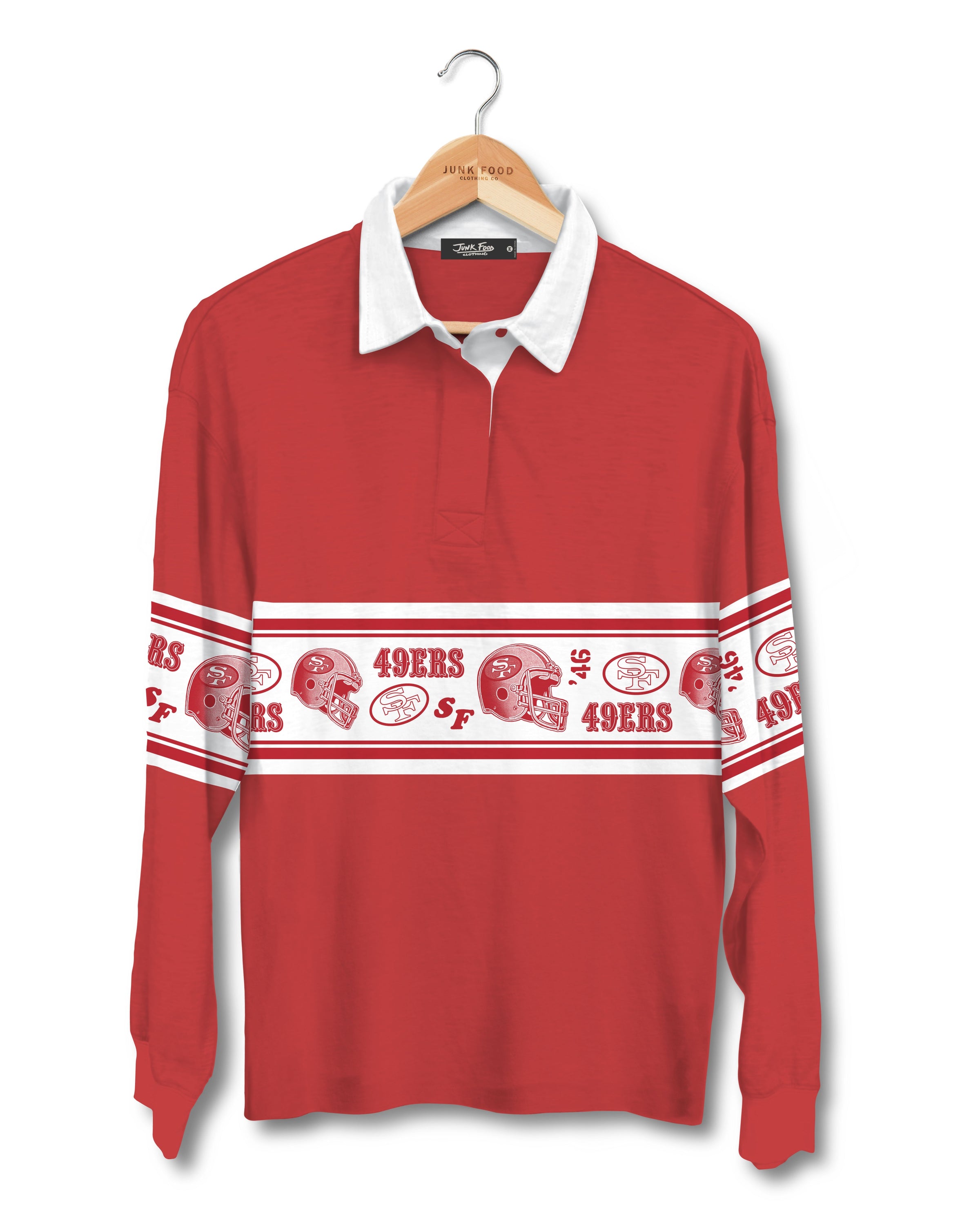 49ers Women's Helmet Rugby Top - JoeyRae