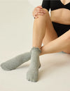 The Ruffle Grip Sock Grey