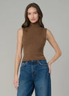 The Stevie Sleeveless Roll Neck Sweater Cinnamon