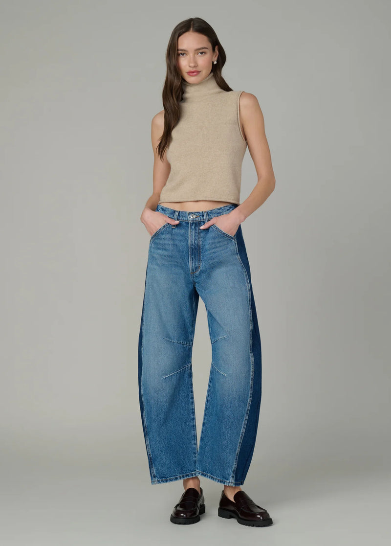 The Stevie Sleeveless Roll Neck Sweater Camel - JoeyRae