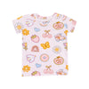 Pink Groovy Vibes Stickers Loungewear Short Set