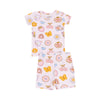 Pink Groovy Vibes Stickers Loungewear Short Set