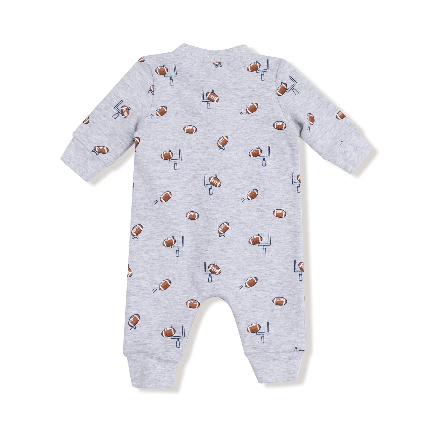 Football Field Goal Baseball Collar Romper