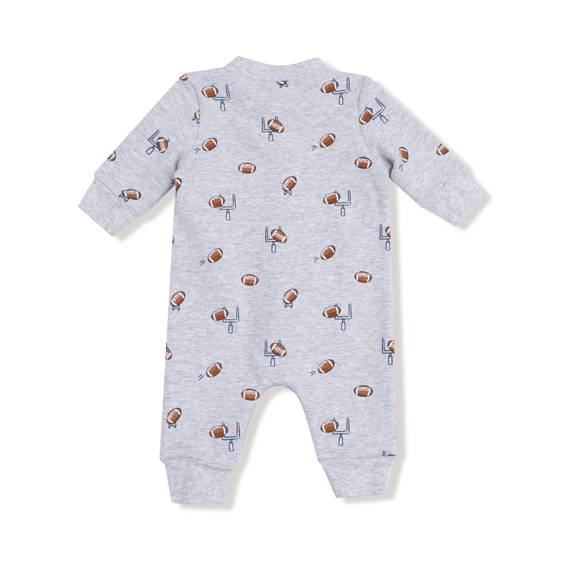Football Field Goal Baseball Collar Romper