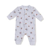 Football Field Goal Baseball Collar Romper