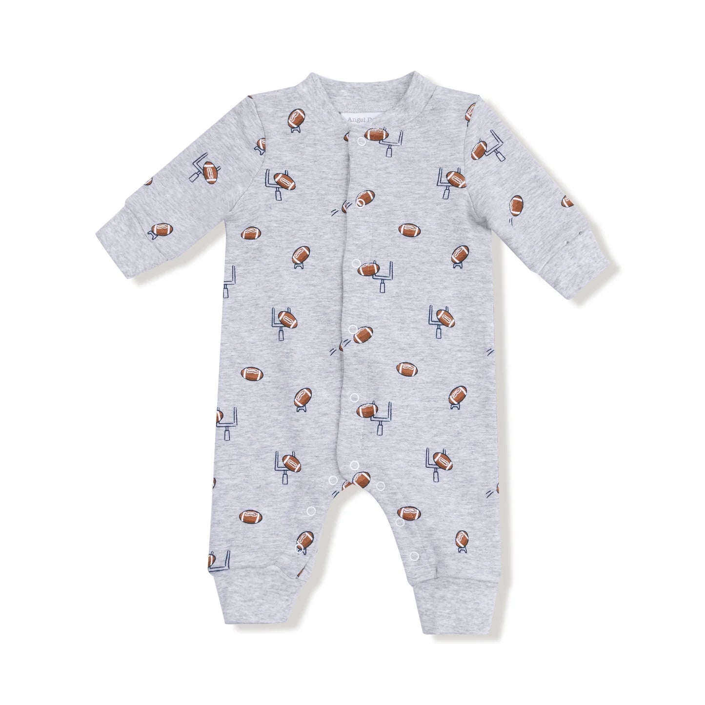 Football Field Goal Baseball Collar Romper