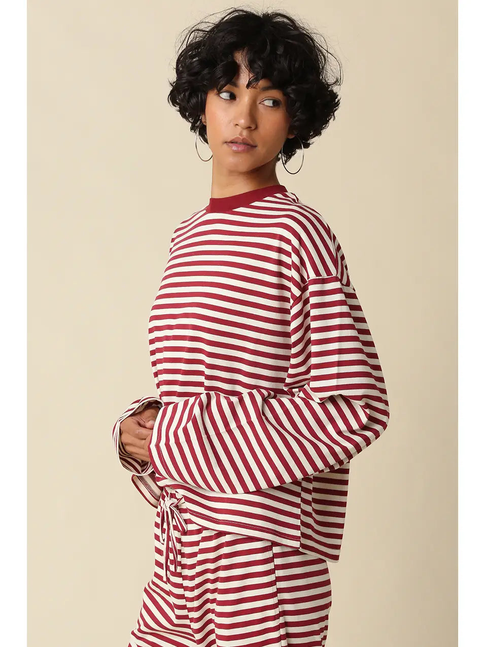 Sadie Stripe Lounge Top - JoeyRae