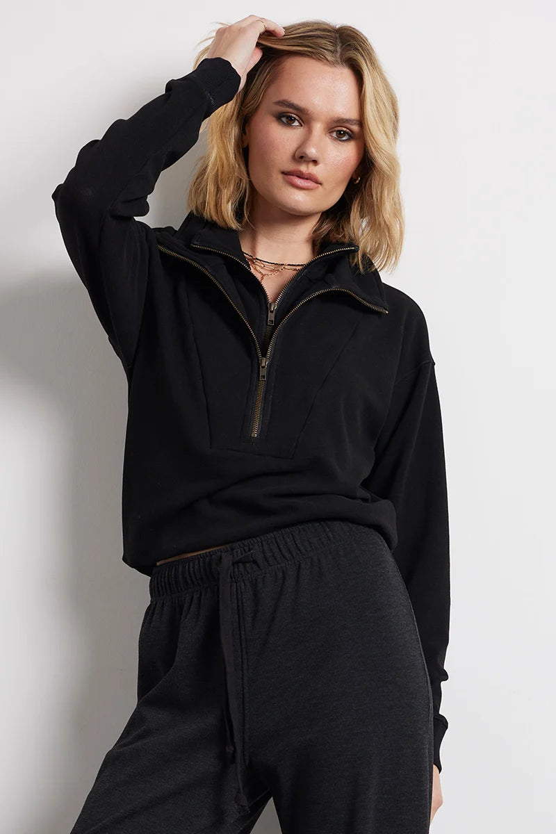 Double Zip Funnel Neck Pullover - JoeyRae