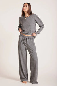 Wide Leg Lounger Pant Charcoal