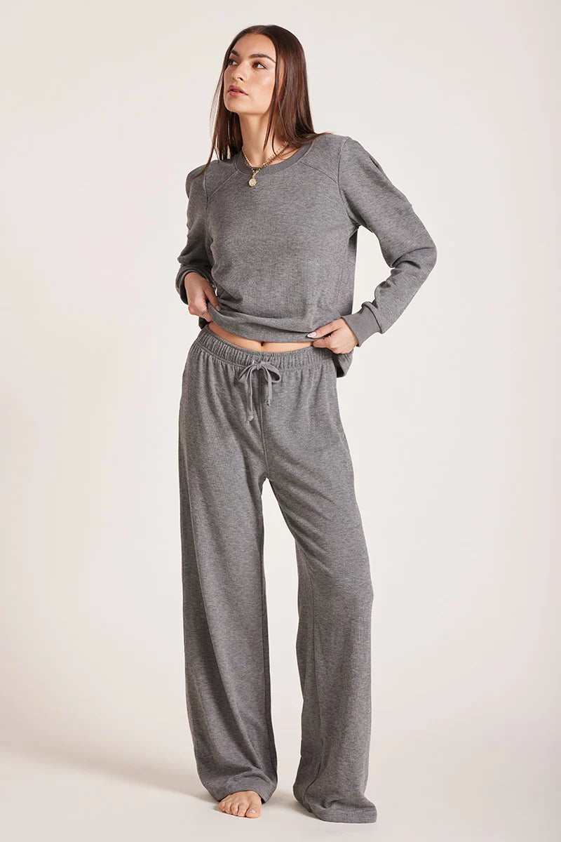 Wide Leg Lounger Pant Charcoal