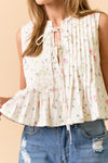 Front Tie Sleeveless Top