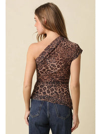 Mia Floral One Shoulder Mesh Top - JoeyRae