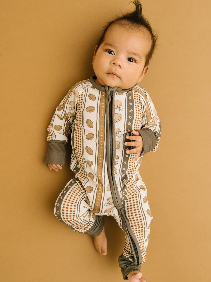 Touchdown Stripe Bamboo Sleeper - JoeyRae