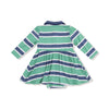 Rugby Stripe Long Sleeve Polo Bodysuit Dress