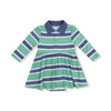 Rugby Stripe Long Sleeve Polo Bodysuit Dress