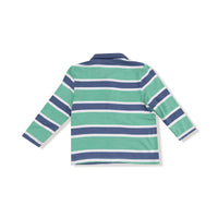Rugby Stripe  Polo Long Sleeve Shirt