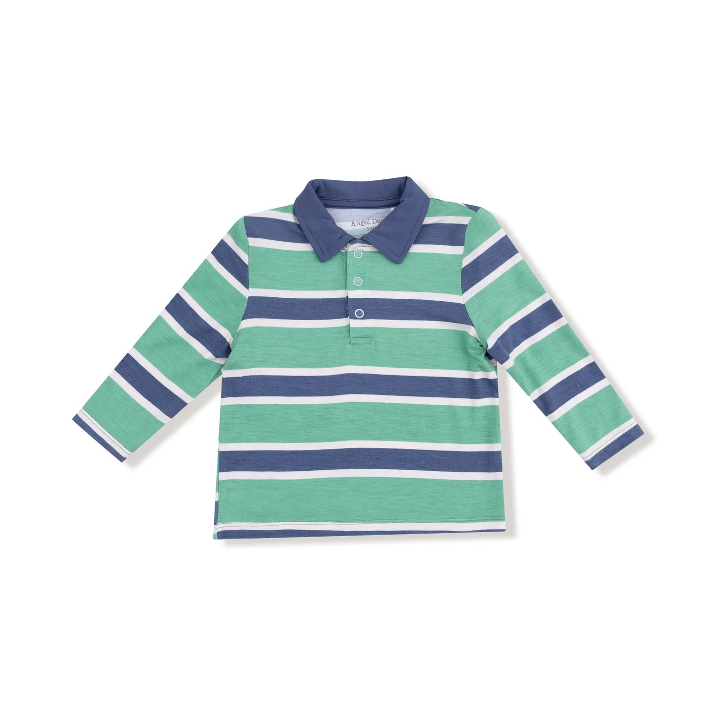 Rugby Stripe  Polo Long Sleeve Shirt