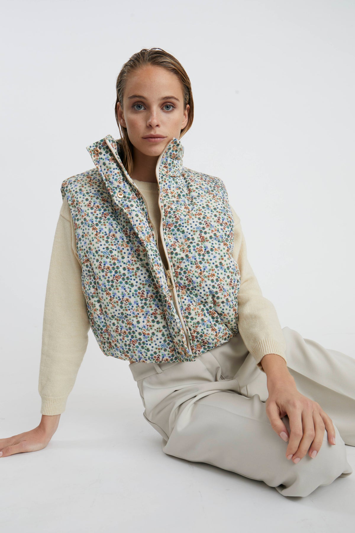 Styx Printed Puffer Gilet - JoeyRae