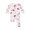 Red Touchdown Time 2 Way Zipper Footie