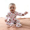 Red Touchdown Time 2 Way Zipper Footie