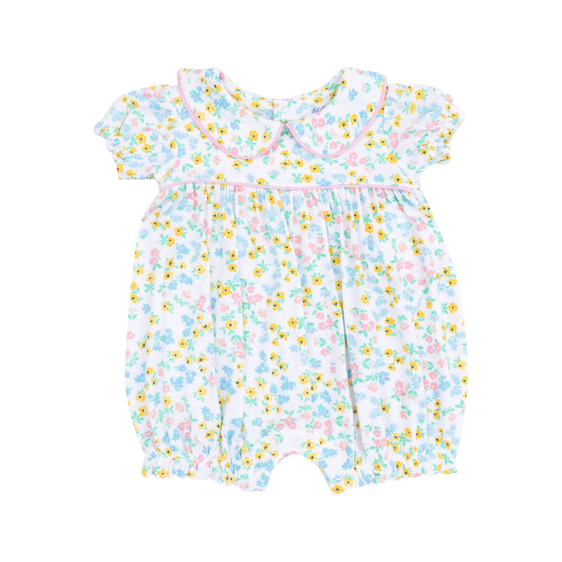 Carolines Calico Puff Sleeve Romper - JoeyRae