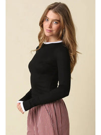 Kendall Contrast Trim Top - JoeyRae