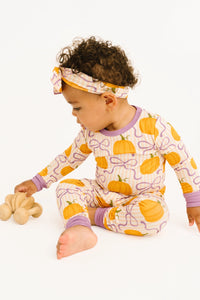 Pumpkin & Bows Bamboo Set
