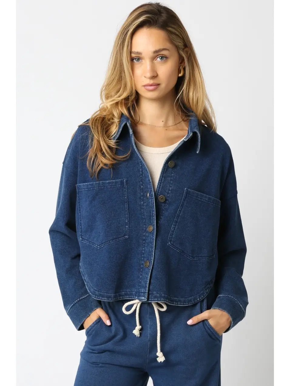 Khissy Cropped Utility Shirt Jacket - JoeyRae