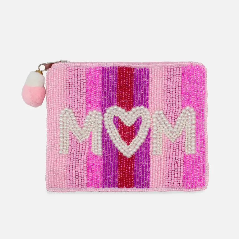 Pearl Mom Beaded Coin Pouch - JoeyRae