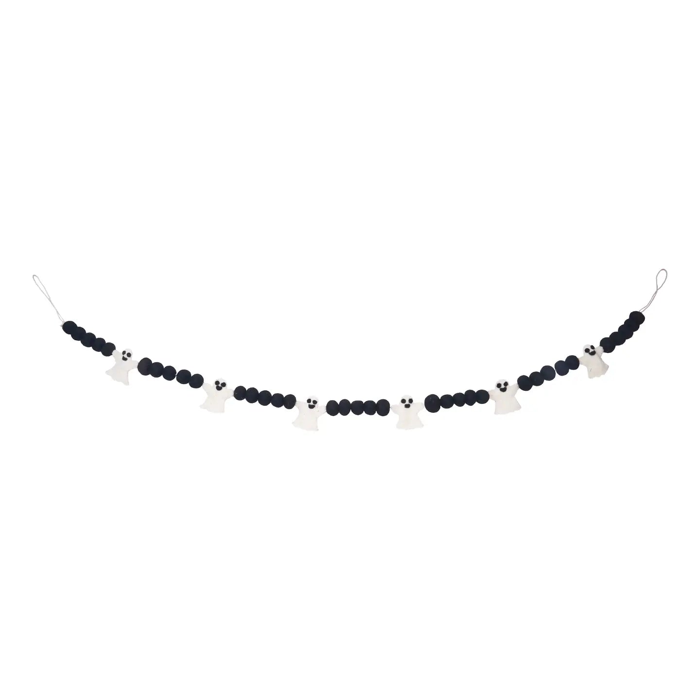 Halloween Spooky Ghost Pom-Pom Garland
