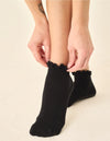 The Ruffle Grip Sock Black