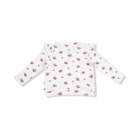Footballs and Bows Waffle Top and Flare Set
