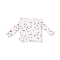 Footballs and Bows Waffle Top and Flare Set