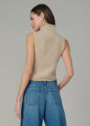 The Stevie Sleeveless Roll Neck Sweater Camel - JoeyRae