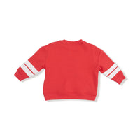 Varsity Red Drop Sleeve Sweatshirt