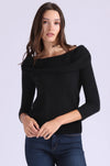 Cashmere Pointelle Off the Shoulder Top - JoeyRae