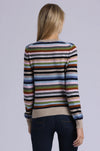 Cashmere Striped Long Sleeve Crew