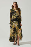 Kamila Long Sleeve Floral Wrap Dress - JoeyRae
