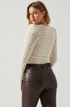 Leia Long Puff Sleeve Lace Top - JoeyRae