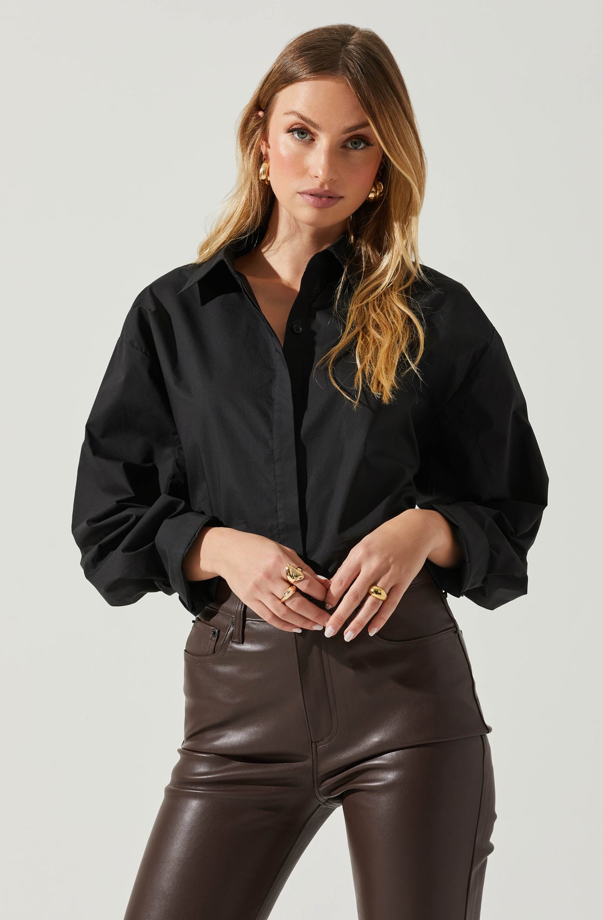 Sienna Cutout Button Up Top - JoeyRae
