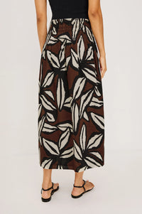 Alessa Skirt Cocoa Floral - JoeyRae