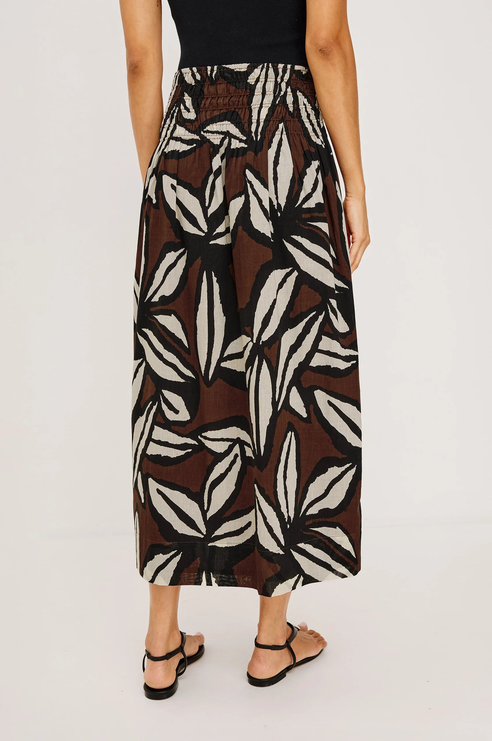 Alessa Skirt Cocoa Floral - JoeyRae
