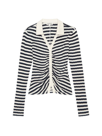 Ami Henley Pointelle Stripe - JoeyRae