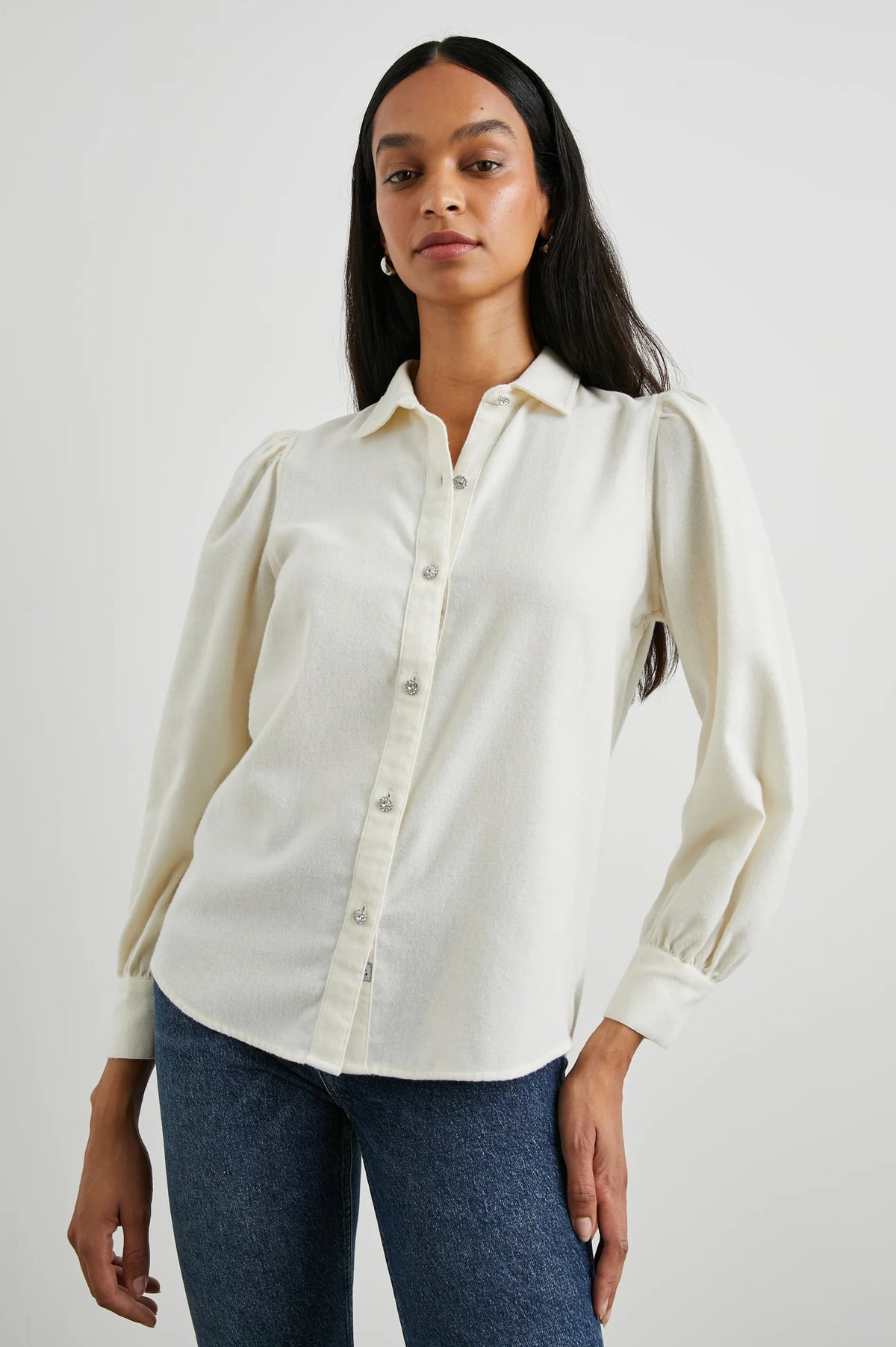 Angelica Shirt Winter White - JoeyRae
